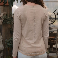 Langarm-Shirt &quote;Golden OM&quote; - sand