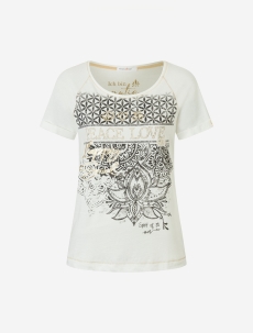 Raglan-Shirt &quote;Peace-Love&quote; natur-schwarz-gold