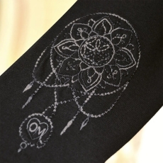 Langarm-Shirt Chakra-Flower schwarz