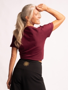 Shirt &quote;Eka Padma&quote; - Kurzarm - tiefrot