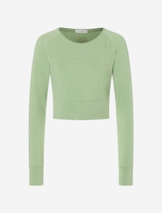 Crop Shirt langarm &quote;Jathara&quote; - matcha