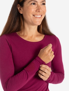 Langarm-Shirt &quote;Mabu Chakra&quote; - berry