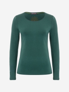 Langarm-Shirt &quote;Mabu Chakra&quote; - smaragd