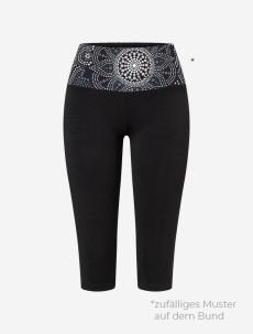 Yoga Leggings Capri &quote;Madhya Maui&quote; - schwarz-natur