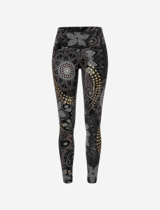 Yoga Leggings &quote;Maui&quote; - schwarz-natur