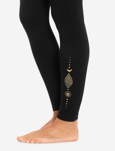 Yoga Leggings &quote;Madhya Maui&quote; - schwarz-natur