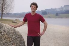 T-Shirt Bambus men bordeaux