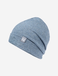 Beanie Mtze Bambus - blue-melange