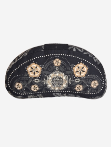 Meditationskissen Halbmond schwarz-natur