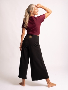 Hose Culotte &quote;Devi&quote; - vintage schwarz