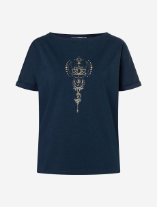 Shirt &quote;Eka Padma&quote; - Kurzarm - tiefblau