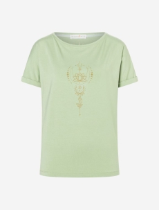 Shirt &quote;Eka Padma&quote; - Kurzarm - matcha