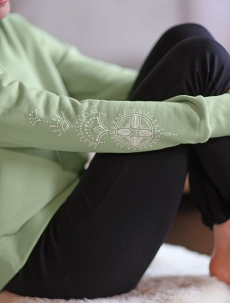 Lounge Sweater &quote;Sattva&quote; - matcha