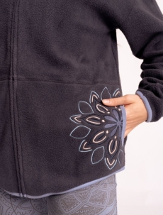 Baumwollfleecejacke &quote;Mena&quote; - indiblau