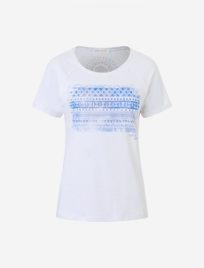 Shirt &quote;Blue Spirit&quote; - wei�/indigo-blue