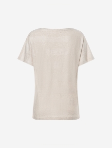 Shirt women beige-melange gold