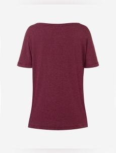 Shirt &quote;Eka Padma&quote; - Kurzarm - violett-melange-rot