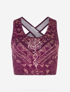 Yoga Bra &quote;Buddhi&quote; - aubergine