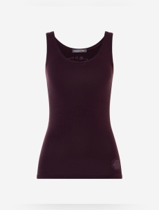 Top Bambus &quote;Blume des Lebens&quote; - aubergine