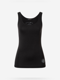 Top Bambus &quote;Blume des Lebens&quote; - schwarz