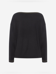 Oversize Shirt Langarm - schwarz