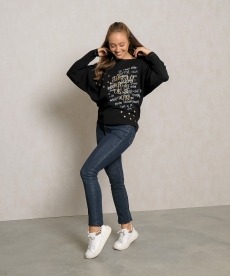 Oversize Shirt Langarm - schwarz