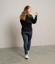 Oversize Shirt Langarm - schwarz