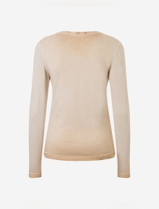 Langarm-Shirt &quote;OM Mandala&quote; sand