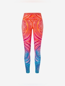 Yoga-Leggings &quote;Indian Spirit&quote; - pink-mango-blue
