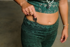 Yoga-Leggings &quote;Buddhi&quote; smaragd