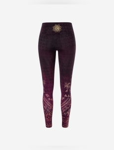 Yoga-Leggings &quote;Buddhi&quote; aubergine