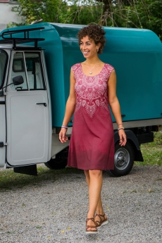 Kleid - himbeer
