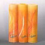 Lotus Kerze Aquarell - Orange Tne - 28cm
