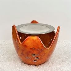 Räucherofen Magnolie (orange) - inkl. Teelicht, Sieb und Sand