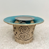 Rucherofen &quote;Untersberg&quote; (wasser-trkis) - inkl. Teelicht, Sieb und Sand