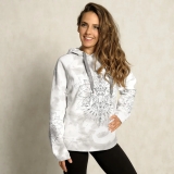 Hoodie Buddha silbergrau