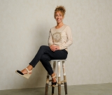 Langarm-Shirt &quote;OM Mandala&quote; sand