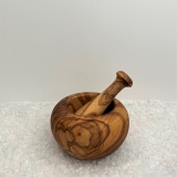 Olivenholzmrser mit Stsel Gre &quote;S&quote;