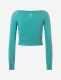 Longsleeve &quote;Crop Shirt&quote; Bambus green