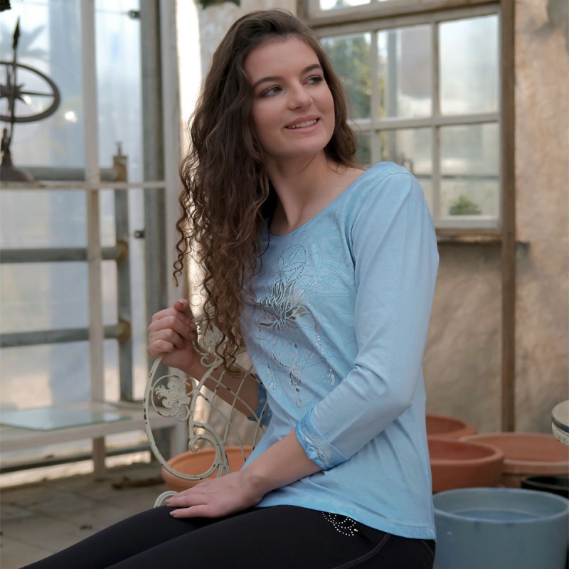 Women Shirt ¾ Arm - Peaceful Lotus - 2547