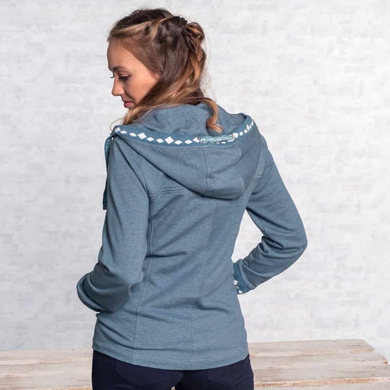 Sweatjacke women jeansblau