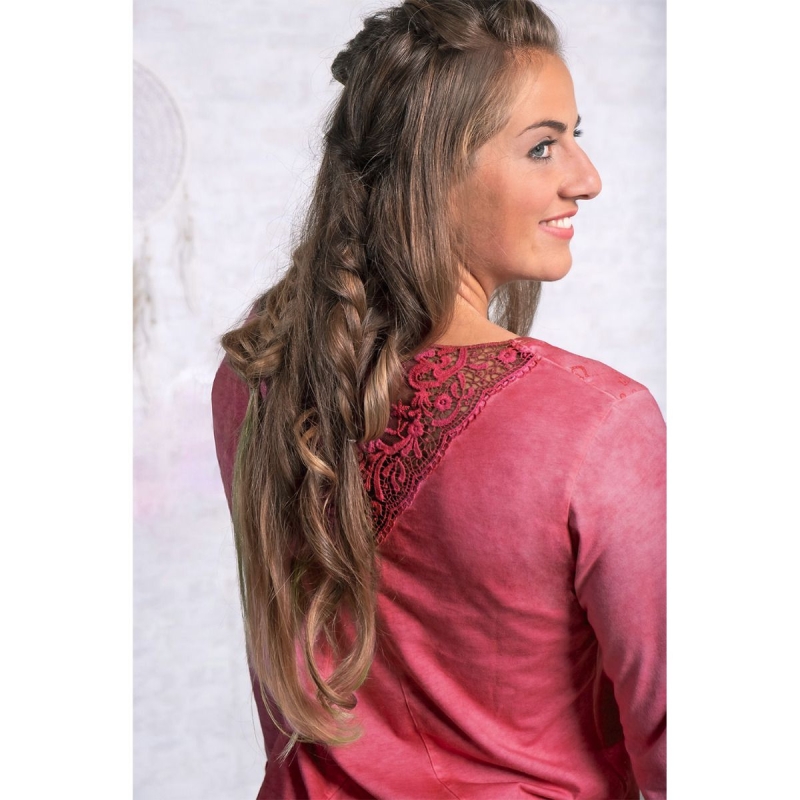 Shirt 3/4-Arm Peaceful Lotus pink-orchidee