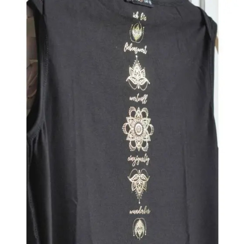 Tanktop Bambus - high-neck - schwarz