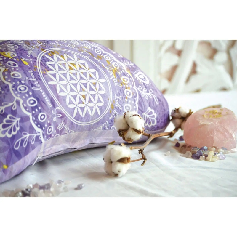 Meditationskissen Halbmond flieder