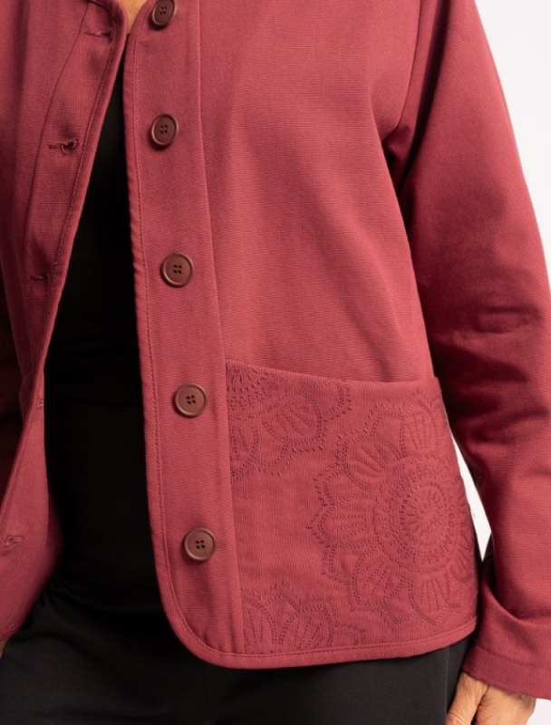 Canvasjacke &quote;Navun&quote; - tiefrot