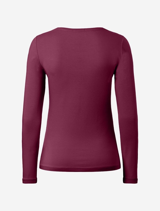 Langarm-Shirt &quote;Mabu Chakra&quote; - berry