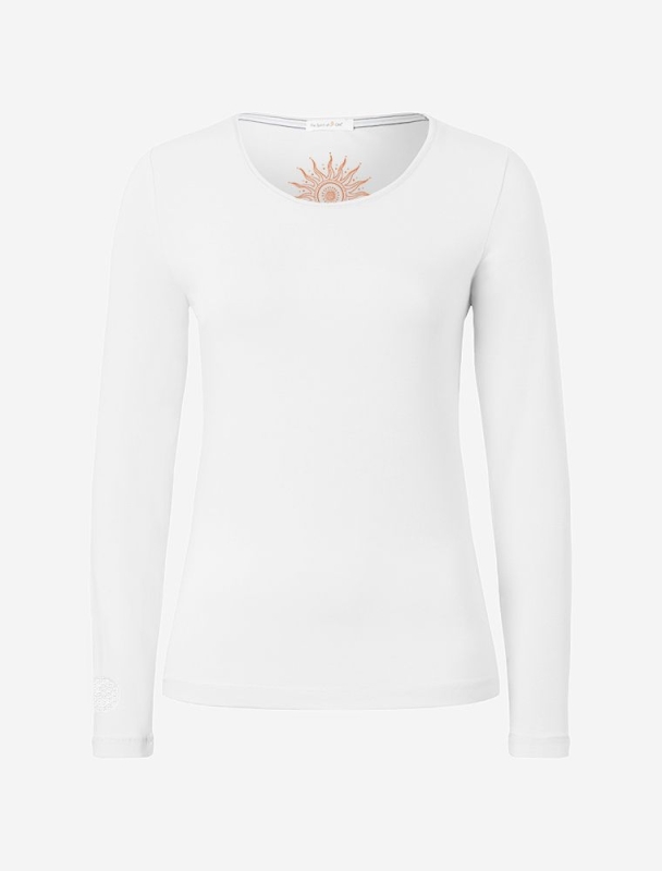 Langarm-Shirt &quote;Mabu Chakra&quote; - wei�