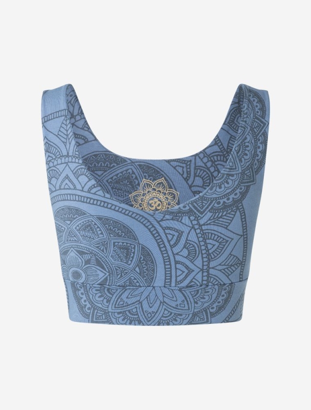 Yoga Bra &quote;Hatha Guna&quote; - enzianblau