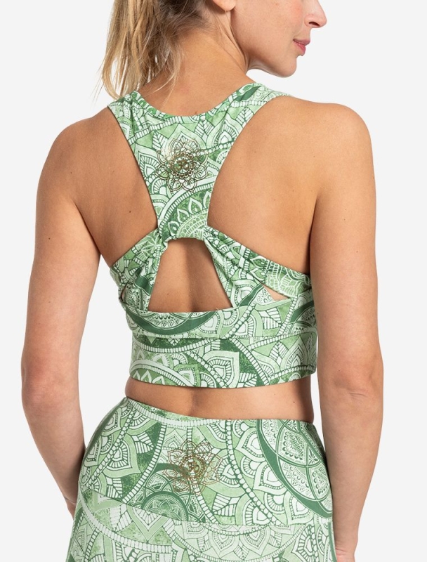 Yoga Bra Flow &quote;Bala&quote; - smaragd