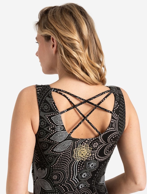 Yoga Top &quote;Maui&quote; - black-nature